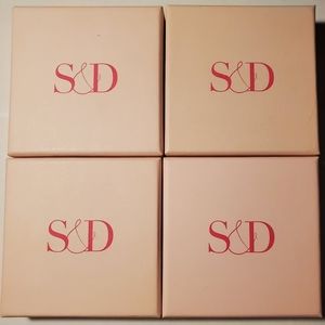 4 Pk Stella & Dot Pink Jewelry Boxes